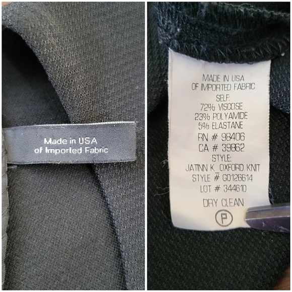 THEORY Black Jatinn K Oxford Knit Short Sleeve Sheath Dress Women's Size 00 - Picture 8 of 12